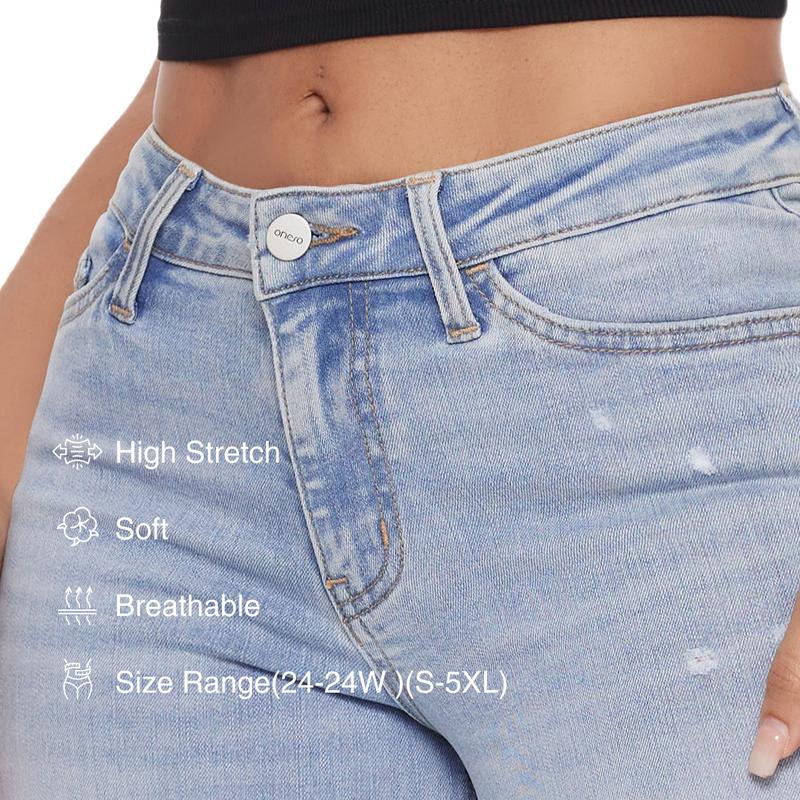 TRYLOOME Light Wash Wide-Leg Jeans