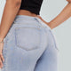 TRYLOOME Light Wash Wide-Leg Jeans