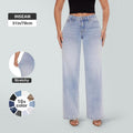 TRYLOOME Light Wash Wide-Leg Jeans