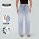 TRYLOOME Light Wash Wide-Leg Jeans